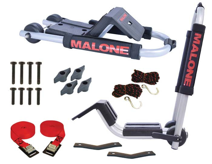 Malone DownLoader™ Kayak Carrier with Tie-Downs - J-Style - Folding - Side Loading
